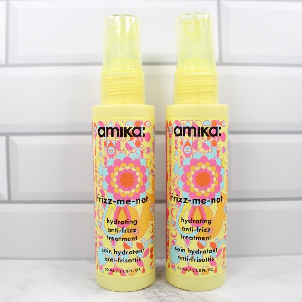 X 2 amika Frizz-Me-Not Hydrating Anti-Frizz Treatment Deluxe Travel Size 60ml - Picture 3 of 4